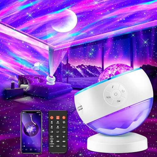 starry sky projector mit 300 lichtmodi, bluetooth, timer, raumdekoration, geschenke
