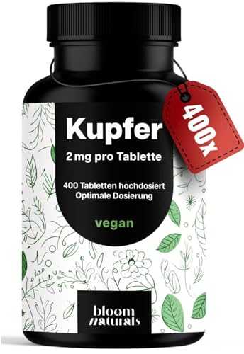 copper tablets hochdosiert 400 stück 2 mg copper bisglycinat vegan deutschland