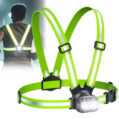 500 Lumen Lauflicht Joggen, 360 Reflektoren, wiederaufladbar, IPX4, 7 Modi