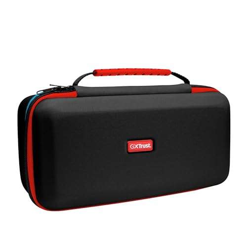 gxtrust tasche für nintendo switch 2, schutzhülle mit handgelenksriemen und 12 spiele