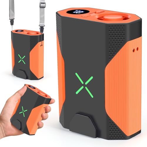 uplayteck mini waist clip fan, 100 geschwindigkeiten, leicht und tragbar, orange