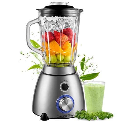 standmixer glas 1,5 liter 600 watt 6-fach edelstahlmesser mit pulsfunktion blender zerkleinerer