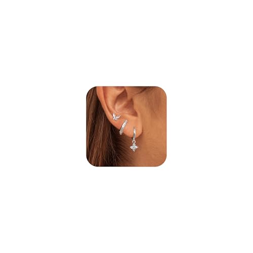 ohrringe stecker 18k vergoldet hypoallergen kupfer zirkonia wasserfest für damen mädchen