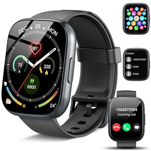 smartwatch für herren und damen, 1.95" fitnessuhr mit bluetooth und pulsmesser