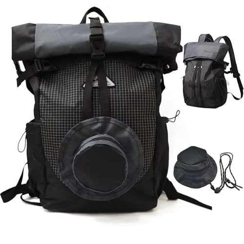 wenbones rolltop rucksack wasserdicht für laptop bis 31 l, reiserucksack für damen und herren
