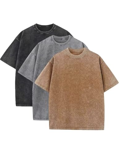 Oversized Herren T-Shirt aus schwerer Baumwolle, Basic Unisex Gym Tops