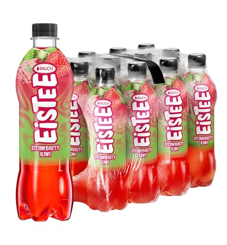 Rauch Eistee Strawberry Kiwi 12 x 0,50l | Vegan zertifizierter Früchtetee