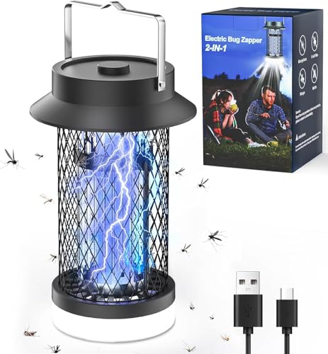 3200V insektenvernichter, wiederaufladbare mückenlampe, camping fliegenfalle, 2600mAh