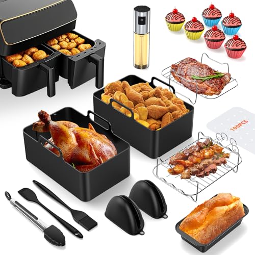 ninja heissluftfritteuse zubehör 18pcs für ninja af400eu, silikonformen, grillzubehör