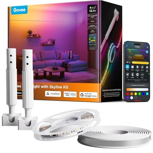 Produktbild: Govee RGBWWIC LED Strip mit Skyline Kit, kompatibel mit Smartspeakern