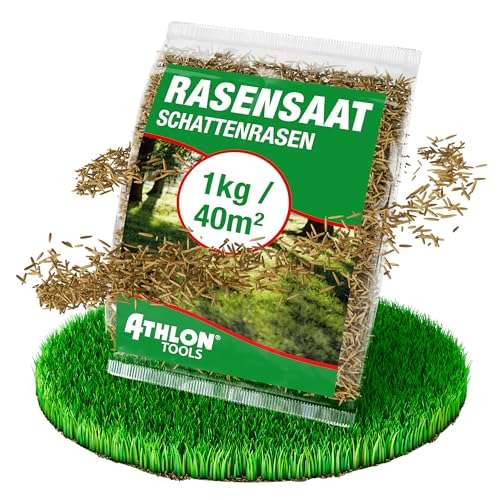 athlon tools schattenrasen-samen 1kg für 40m schnellkeimend rasensaat
