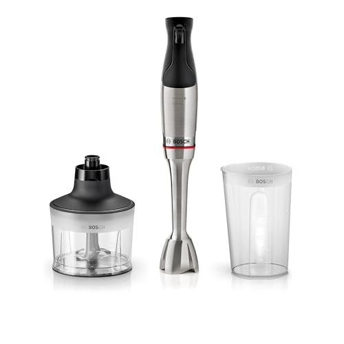 Bosch ErgoMaster 6 Stabmixer 1200W, 4 Edelstahlklingen, Soft-Touch-Griff