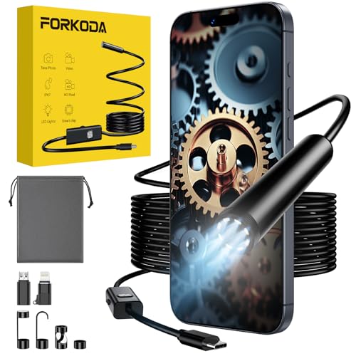 endoskopkamera forkoda 1920 hd mit licht wasserdicht ip67 5m für android ios