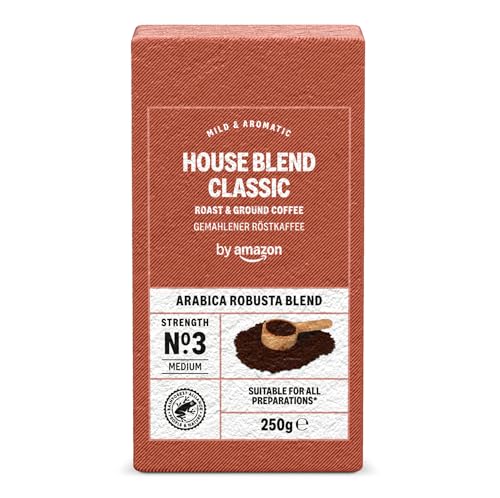 Gemahlene Arabica/Robusta-Mischung, 250 g, House Blend, by Amazon