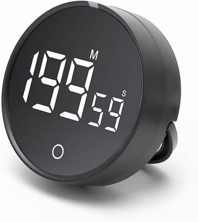 lomug küchentimer digital, magnetischer timer mit led display und lautstärke