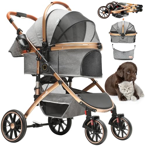 yitahome hundebett klappbar 3in1 für kleine hunde und katzen grau