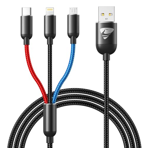 multi usb kabel 3 in 1 1.2m schnell ladekabel micro usb typ c lightning für iphone android huawei samsung lg sony oneplus