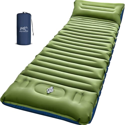 myxslop camping mat selbstaufblasend 12 cm dick luftmatratze mit pumpe und kissen