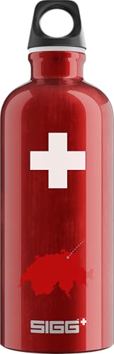 sigg traveller 1l alu trinkflasche auslaufsicher rot schweiz leichgewicht