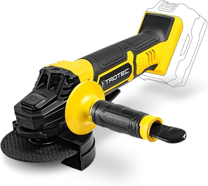 Akku-Winkelschleifer TROTEC PAGS 21-115 NB 115 mm, 10.000 U/min, ohne Akku, inkl. Ladegerät