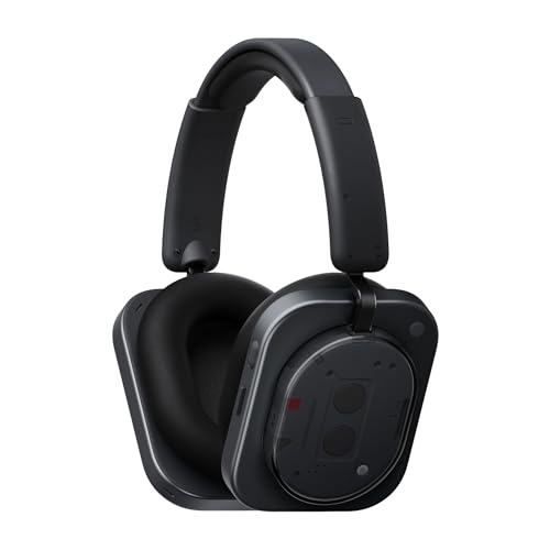 Produktbild: nothing headphone (1) kabellose over-ear kopfhörer mit anc, 80h akkulaufzeit, schwarz