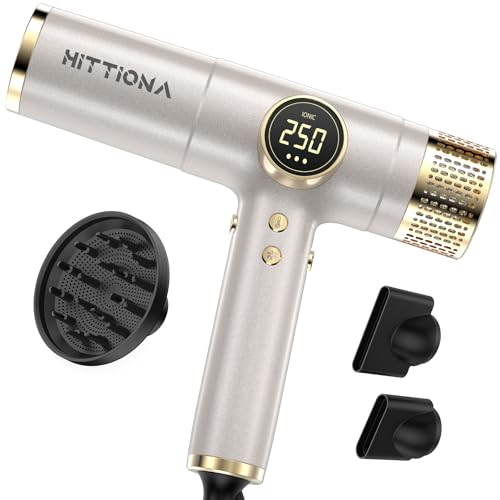 Produktbild: HITTIONA Ionen Föhn Reise mit Diffusor, haarschonend und leicht, 100-240 V