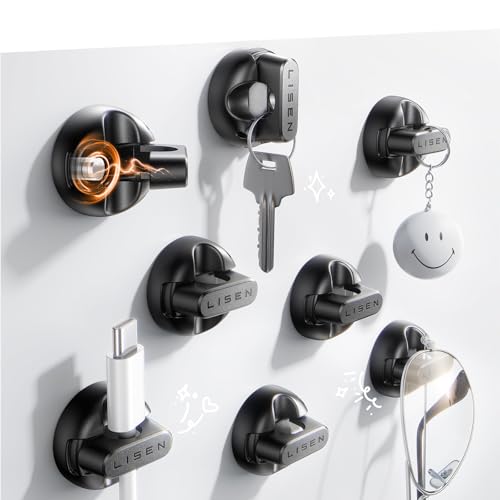 kabelhalter kabelclips 8 stück lisens magnet 1s snap-on für schreibtisch nachttisch wand