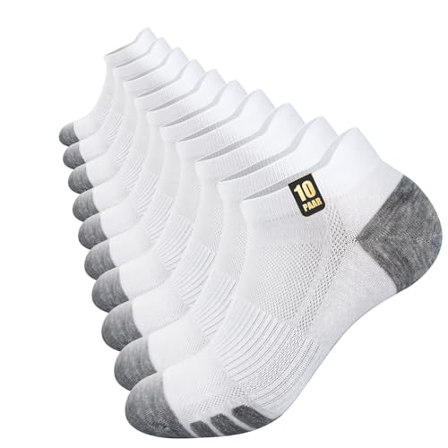 chic defend sneaker socken herren 10 paar atmungsaktive baumwolle schwarz weiß grau 35-49