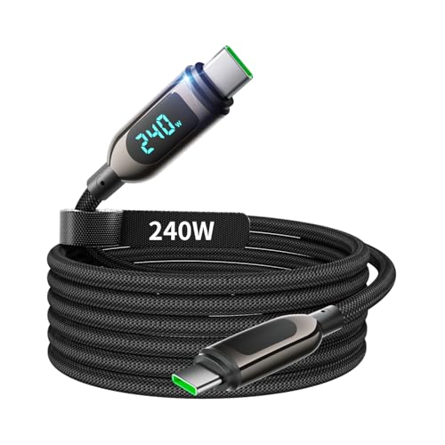 Produktbild: usb c kabel 240w visionSync 3m schnellladekabel mit display