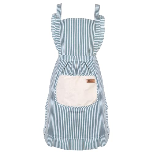 wasserdichte küchenschürze mit taschen, verstellbare grillschürze für damen und herren