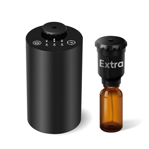 ätherische öle diffuser wasserlos kabellos batteriebetrieben schwarz aluminium 2 sets