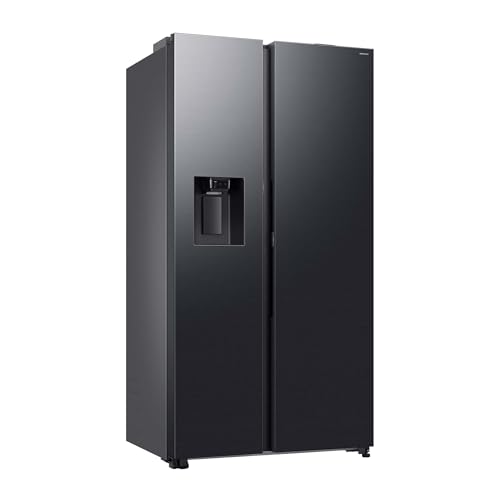 samsung side-by-side kühlgerät rs80f66kcfe mit eis- und wasserspender, 634l, schwarz
