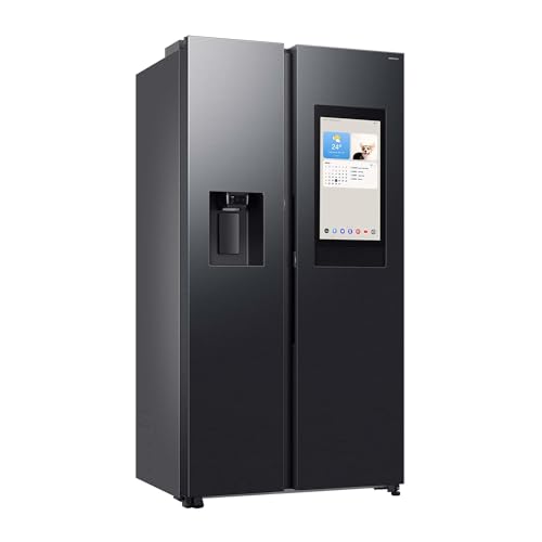 samsung side-by-side kühlschrank 614l mit family hub, eis-wasserspender, twin cooling