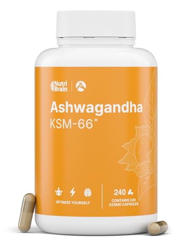 ashwagandha ksm-66 9000mg hochdosiert 240 kapseln, 5% withanolide, antistress, schlaf