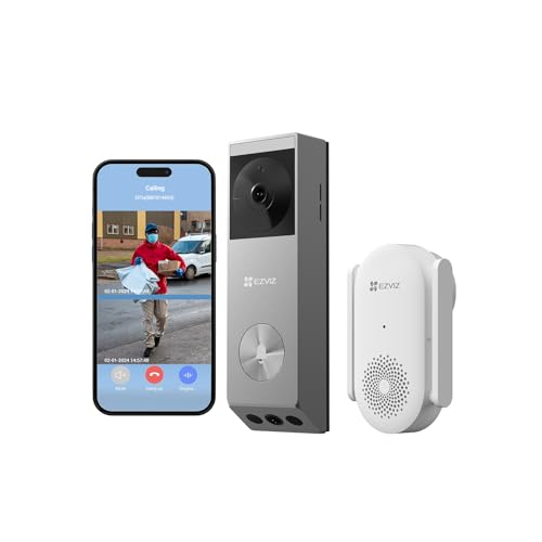 ezviz video türklingel mit doppelkamera 2k, solarpanel, personen-/paketerkennung, 32gb eMMC