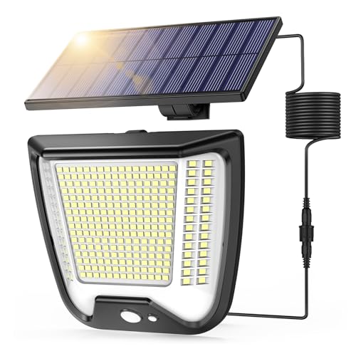solarlampen außen mit bewegungsmelder 288 led strahler 3 modi ip65 wasserdicht 270 garten wandleuchte