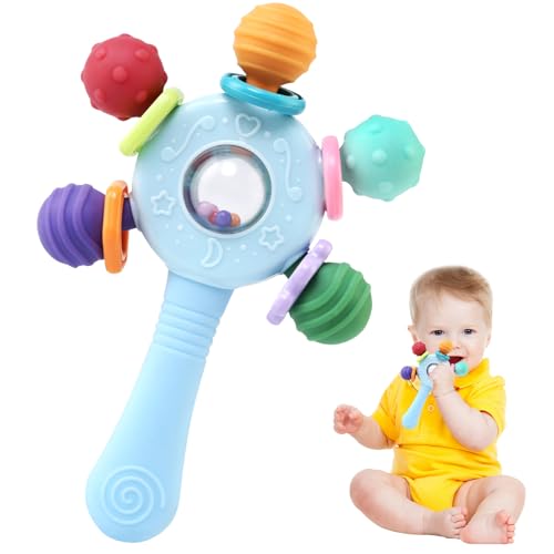 Produktbild: linstyle baby rattles 0-6 monate, sensorik rattels, montessori motorikspielzeug