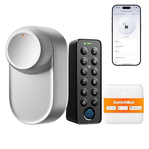 switchbot smart lock ultra touchscreen silber mit sicherheitsfunktion