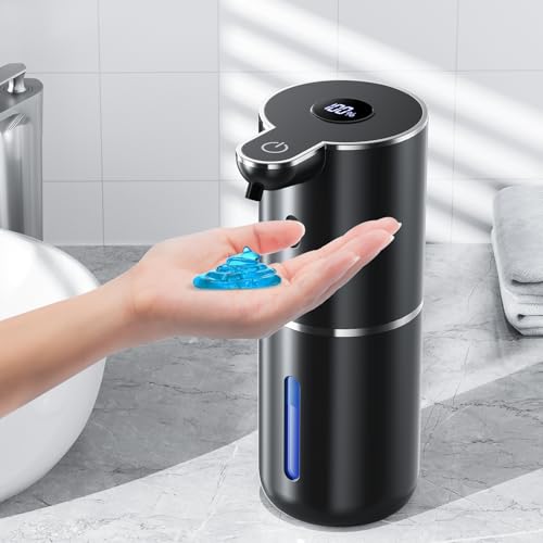 automatischer seifenspender amyazavls 380ml mit digitalanzeige berührungslos wandbefestigung