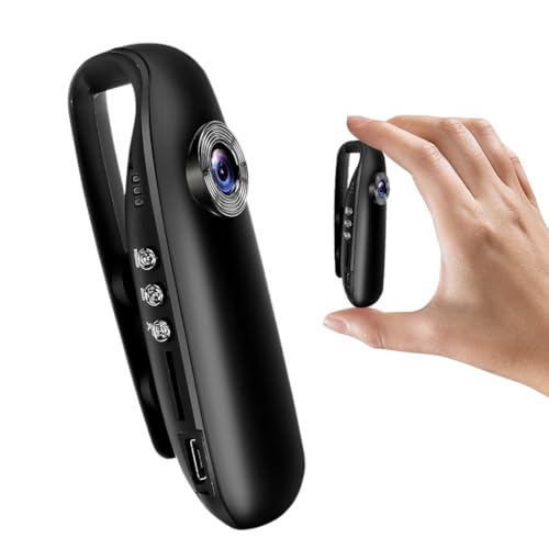 ruioomeep körperkamera full hd mit nachtsicht, mini camcorder, 180-grad drehung