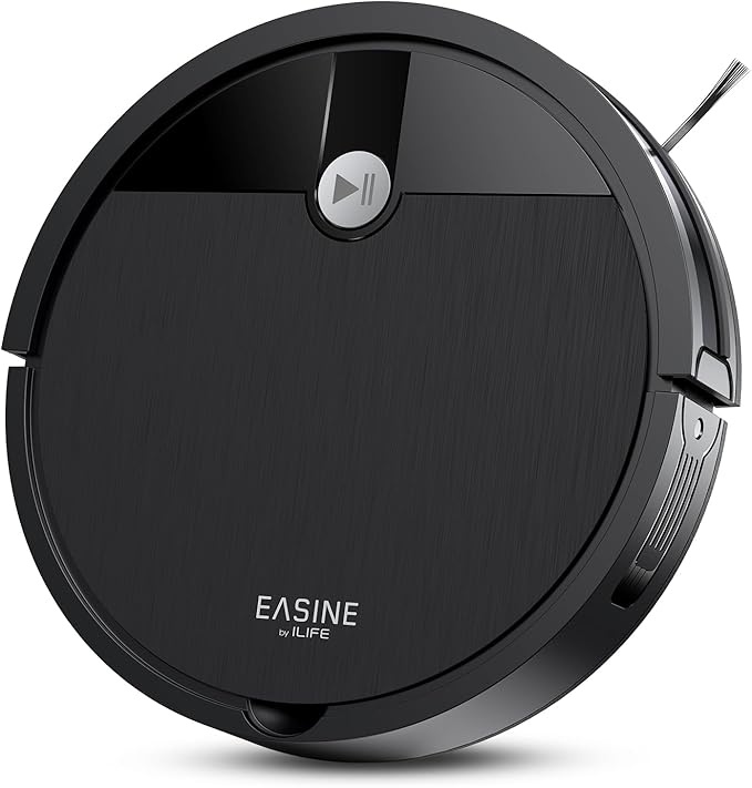 easine saugroboter, roboter staubsauger, starkes saugen, selbstladend, leise, für tierhaare und hartböden