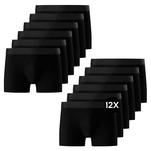 falechay boxershorts herren 12er pack baumwolle retroshorts schwarz 3xl ohne etikett