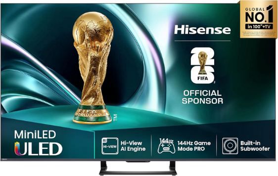 hisense 50U7Q 50 Zoll 4K mini led uled smart tv bis 144hz für 427 euro