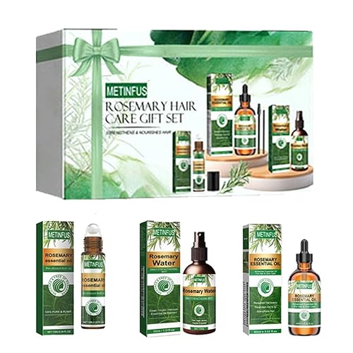 rosmarinöl für natürliches haarwachstum 60ml mit wimpernbürste und haaröl-roller 10ml