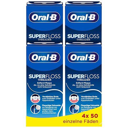 oral b superfloss zahnseide 4 x 50er pack ab 12,44 euro statt 18 euro