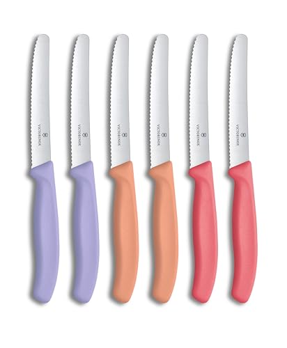 Victorinox Swiss Classic Frühstücksmesser Set 6teilig, Wellenschliff 11cm, Rostfrei