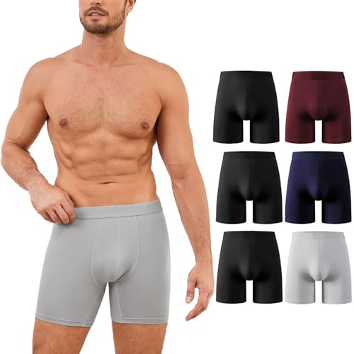 putuo boxershorts für herren aus bambusfaser 6er pack superweich atmungsaktiv 3D frontdesign