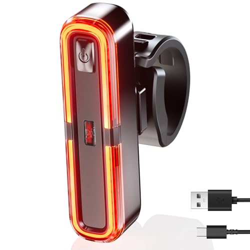 Fahrrad rücklicht onmeto led usb c wiederaufladbar ipx5 wasserdicht schwarz
