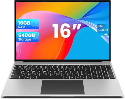 Produktbild: jumper 16 Zoll Laptop, 16 GB RAM, 640 GB ROM, N95 4-Core, FHD IPS, WiFi, HDMI