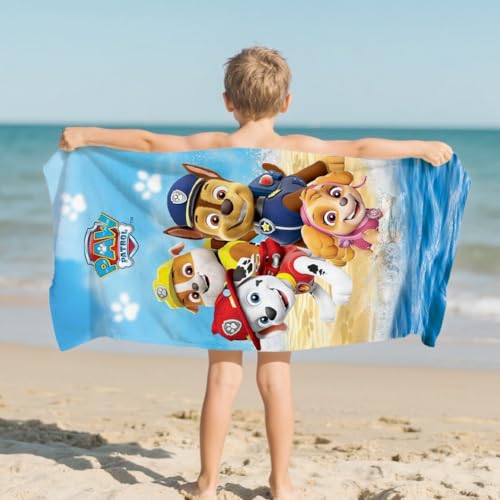 strandtuch kinder hunde patrol microfaser badetuch 150x75cm cartoon ultra saugfähig